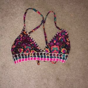 Floral purple bikini